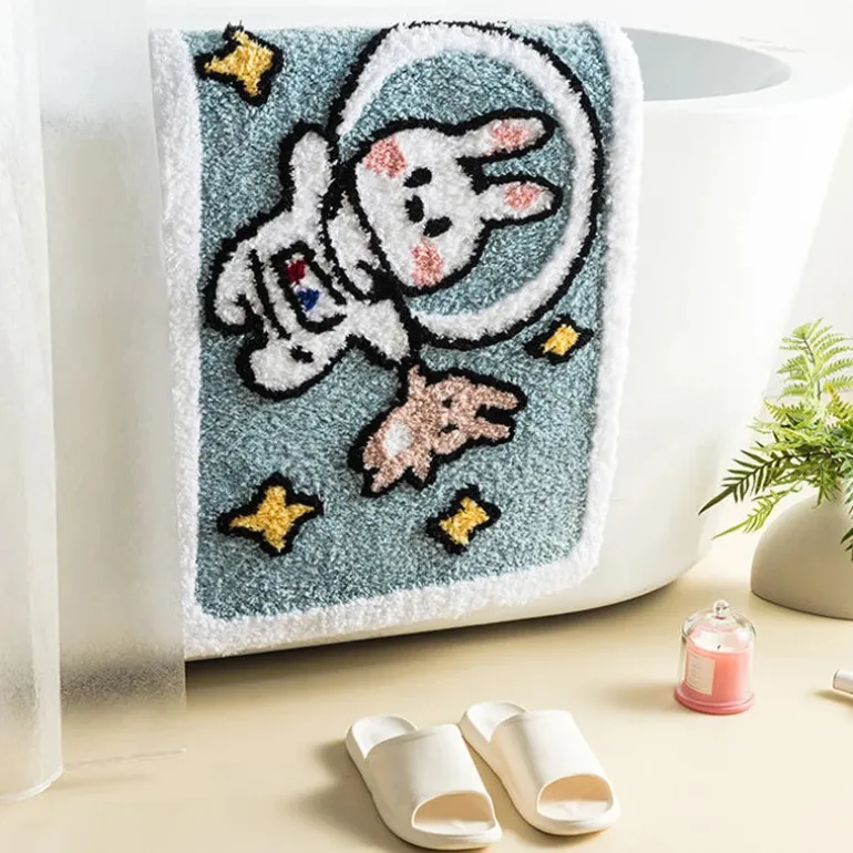 Sweet Bunny Friends Fluffy Floor Mat