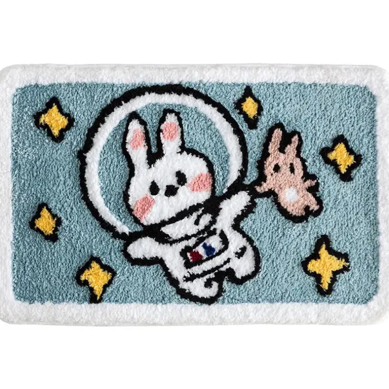 Sweet Bunny Friends Fluffy Floor Mat