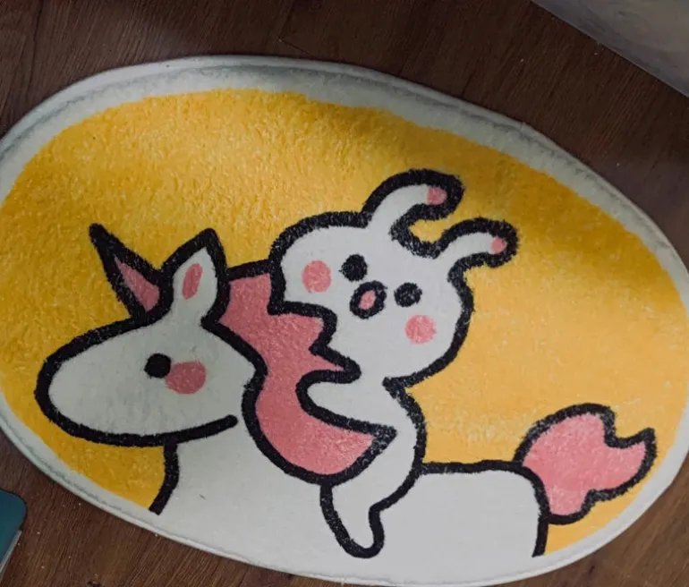 Sweet Bunny Friends Fluffy Floor Mat