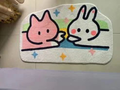 Sweet Bunny Friends Fluffy Floor Mat