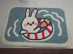 Sweet Bunny Friends Fluffy Floor Mat