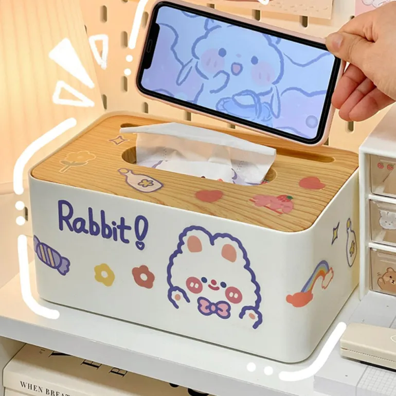 Sweet Bunny Tissue Box & Phone Holder