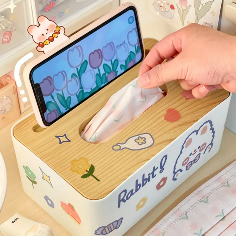 Sweet Bunny Tissue Box & Phone Holder