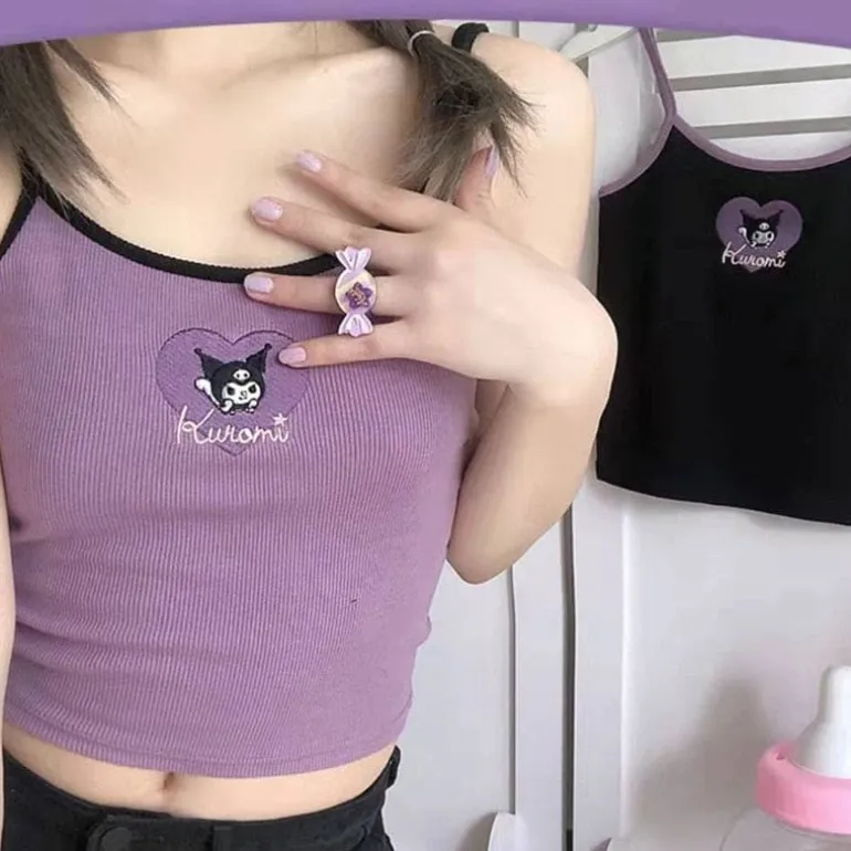 Sweet Kawaii Cropped Knit Tanks