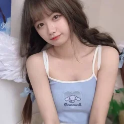 Sweet Kawaii Cropped Knit Tanks