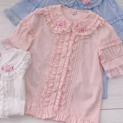 Sweet Ruffled Candy Blouse