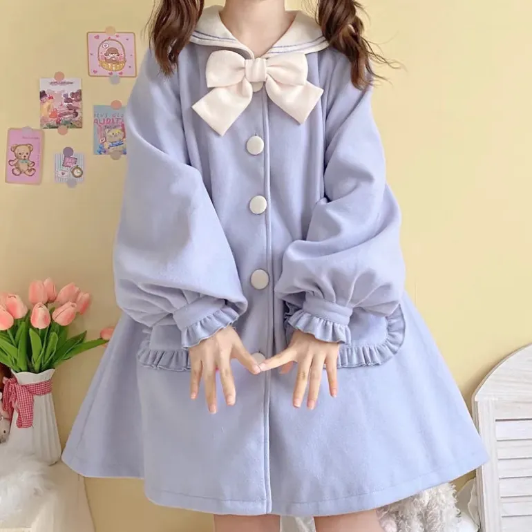 Sweet Sailor Long Trench Coat