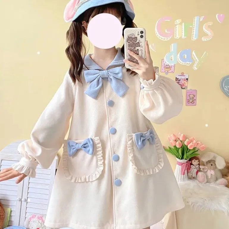 Sweet Sailor Long Trench Coat