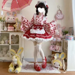 Sweet Strawberry Kimono