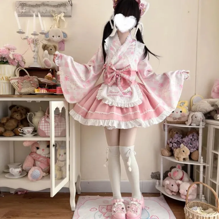 Sweet Strawberry Kimono