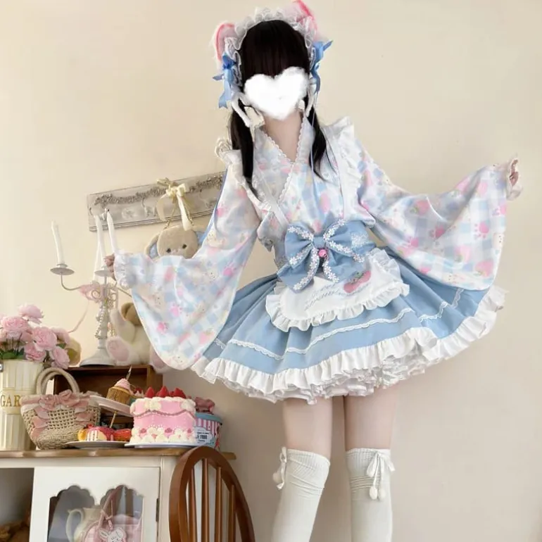 Sweet Strawberry Kimono