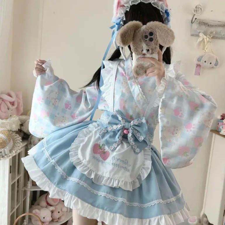 Sweet Strawberry Kimono