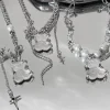 Teddy Bear Goth Chain Necklace