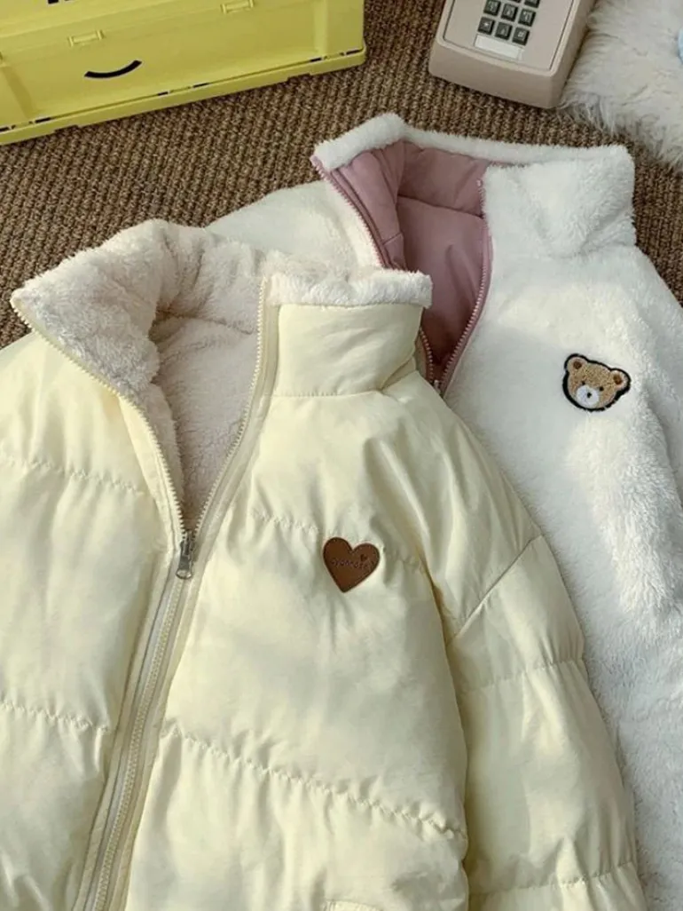 Teddy Bear Love Double Sided Coat