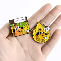 This Is Fine Enamel Pin