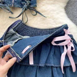 Tiny Denim Dancer Outfit Set