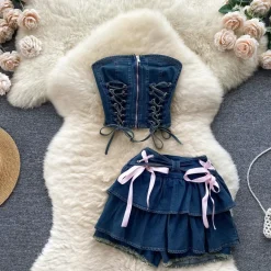 Tiny Denim Dancer Outfit Set