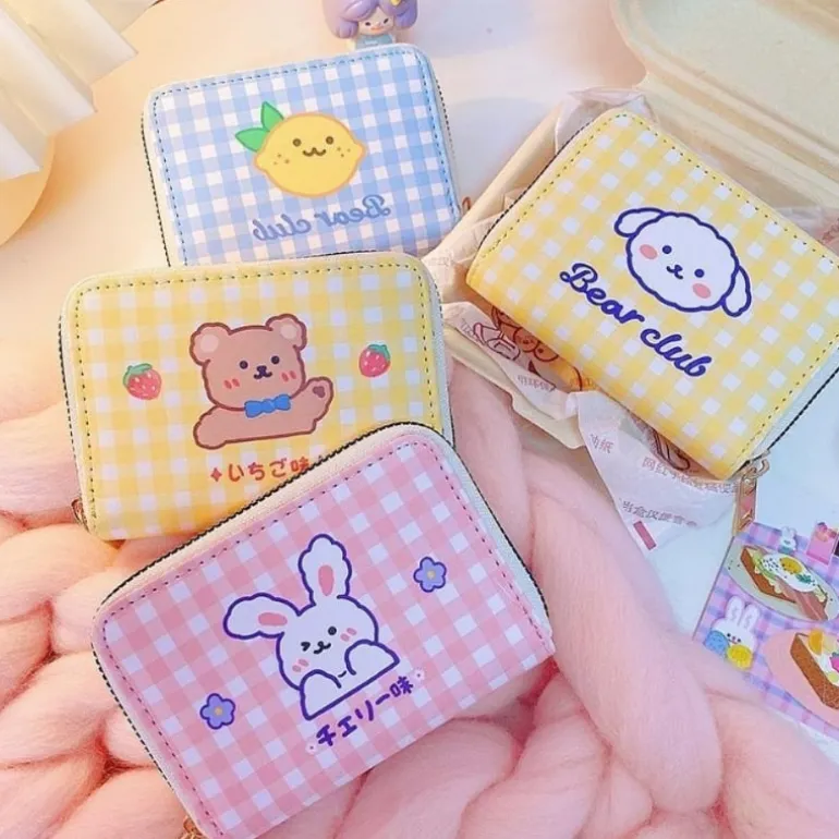 Tiny Plaid Animal Wallet