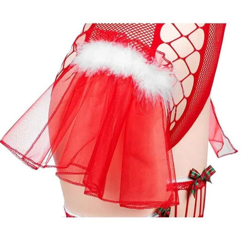 Tiny Reindeer Fishnet Lingerie