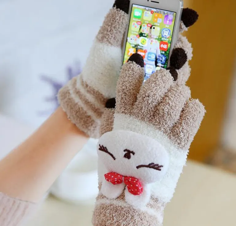 Touch Screen Kawaii Mittens