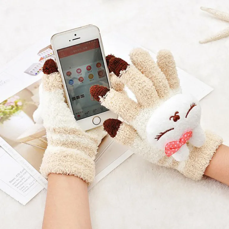 Touch Screen Kawaii Mittens