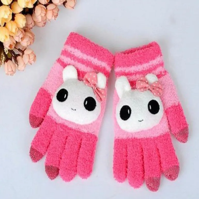 Touch Screen Kawaii Mittens