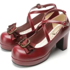 Traditional Bow Embellished Heels