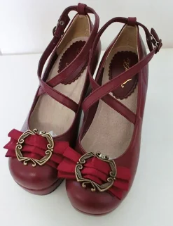 Traditional Bow Embellished Heels