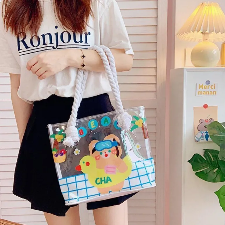Transparent Kawaii Beach Bag
