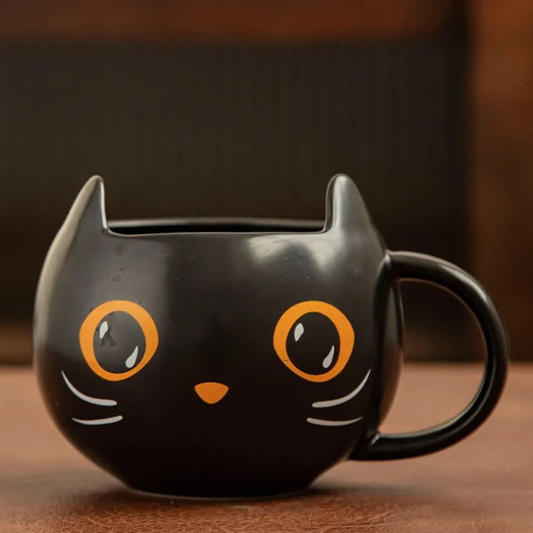 Trick or Treat Black Cat Mug