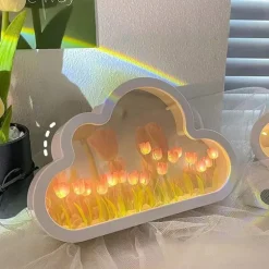 Tulip Cloud Mirror Night Light