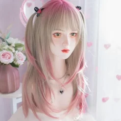 Two Tone Pink Cosplay Wig