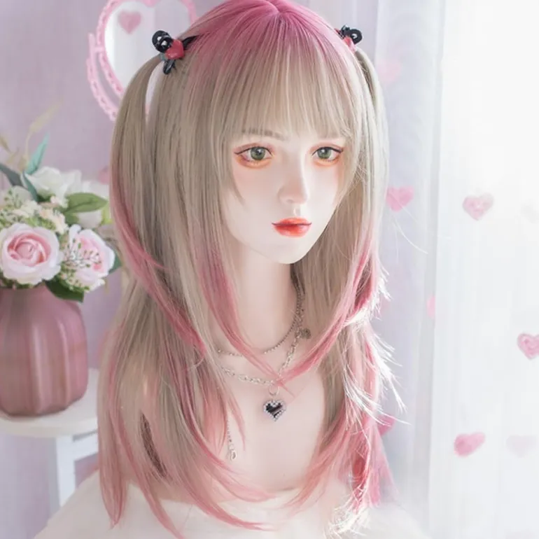 Two Tone Pink Cosplay Wig