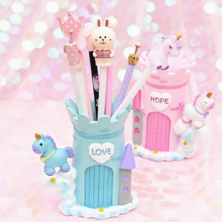 Unicorn Castle Pen Holder