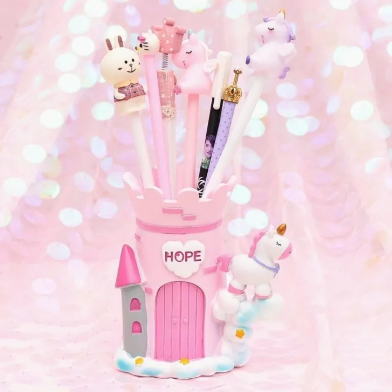 Unicorn Castle Pen Holder