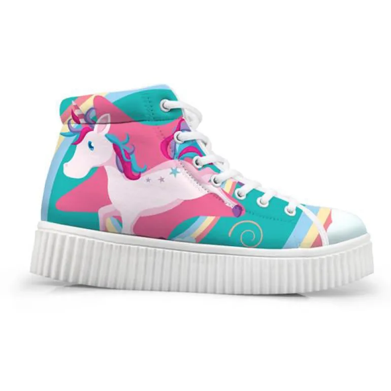 Unicorn Wedge High Tops