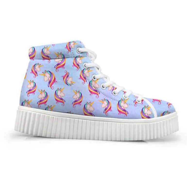 Unicorn Wedge High Tops