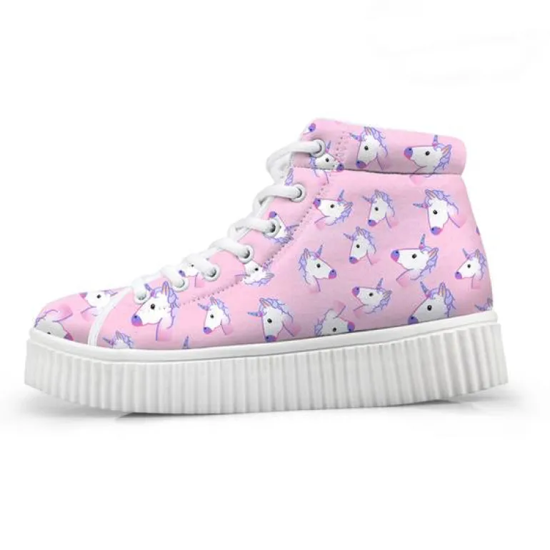 Unicorn Wedge High Tops