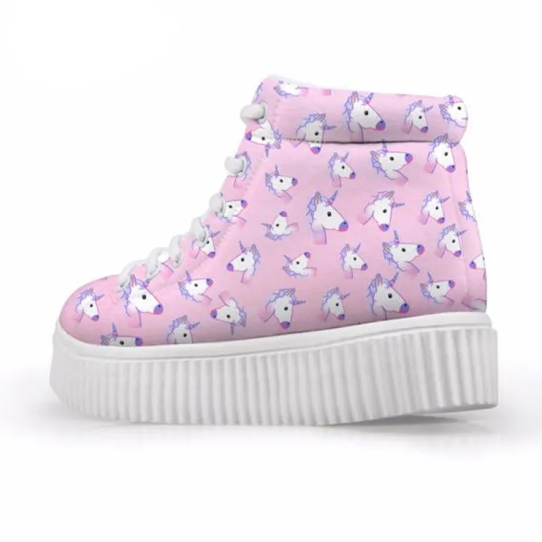 Unicorn Wedge High Tops