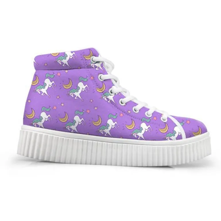 Unicorn Wedge High Tops