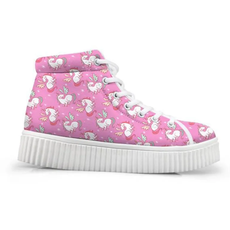 Unicorn Wedge High Tops