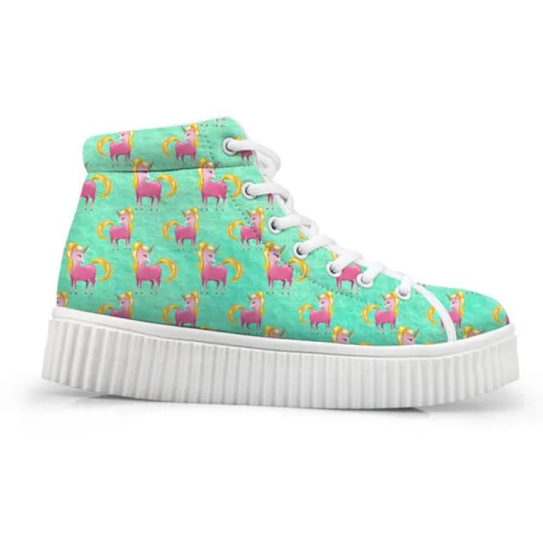 Unicorn Wedge High Tops