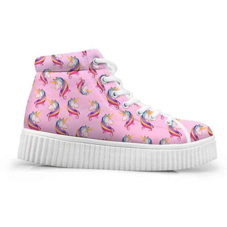 Unicorn Wedge High Tops