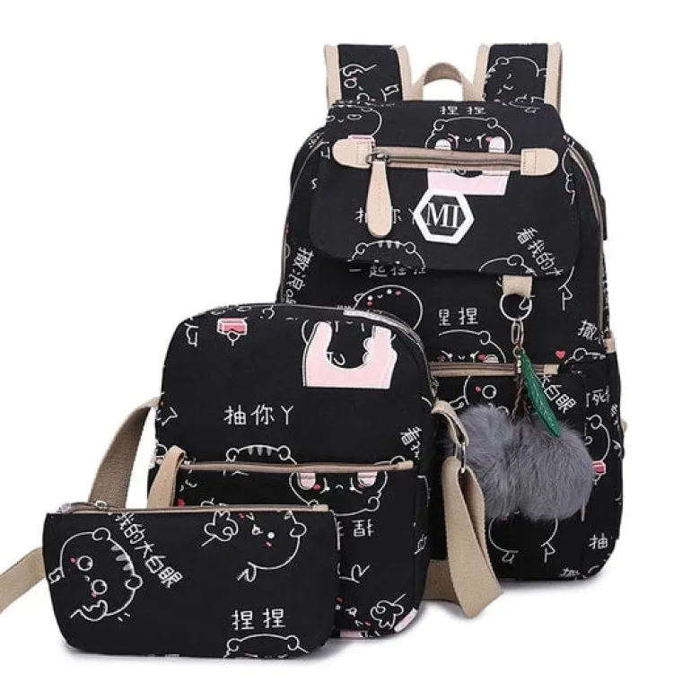 USB Charging Backpack Set