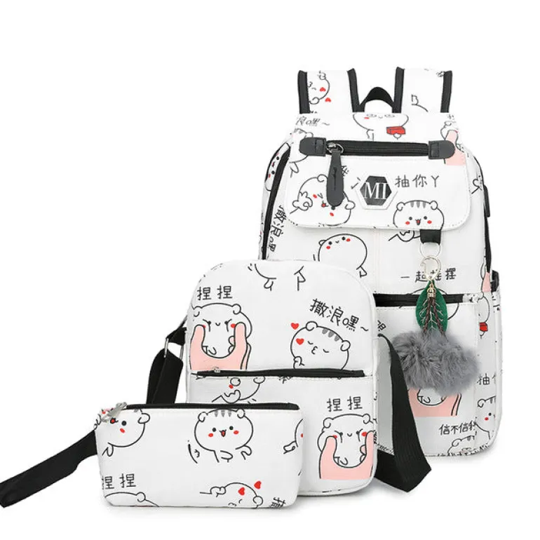 USB Charging Backpack Set