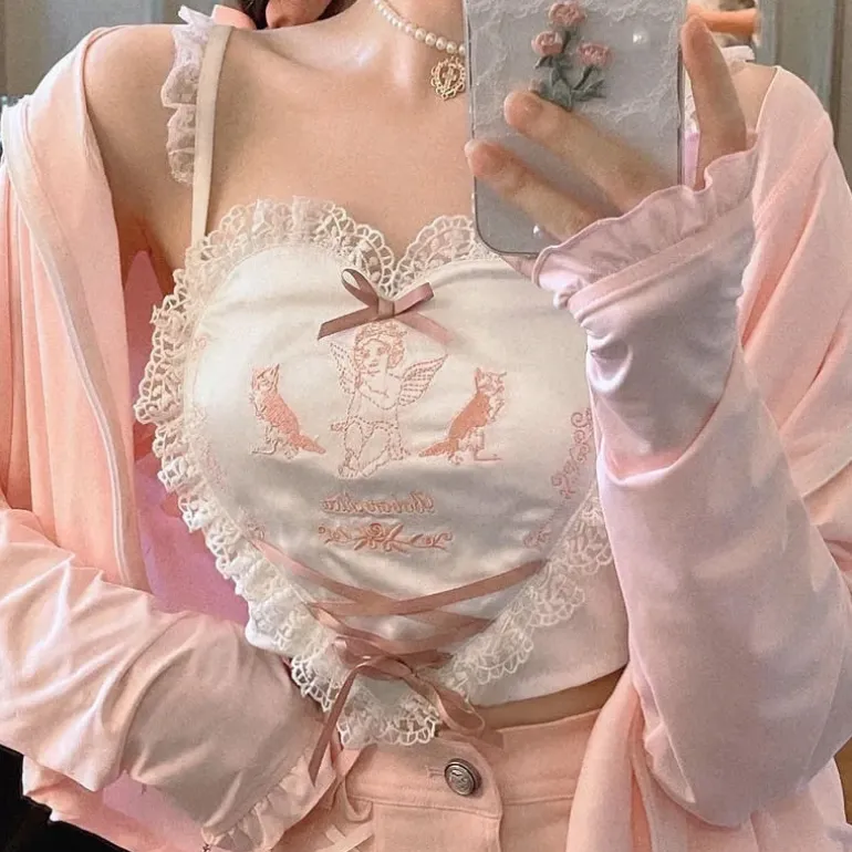 Valentine Angel Crop Top