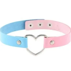 Vegan Leather Heart Collar