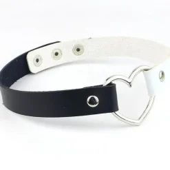 Vegan Leather Heart Collar