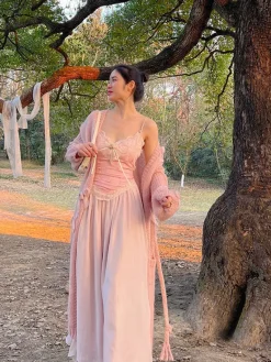 Velvet Fairycore Maxi Dress