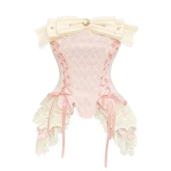 Victorian Ruffles & Lace Corset Skirt Set